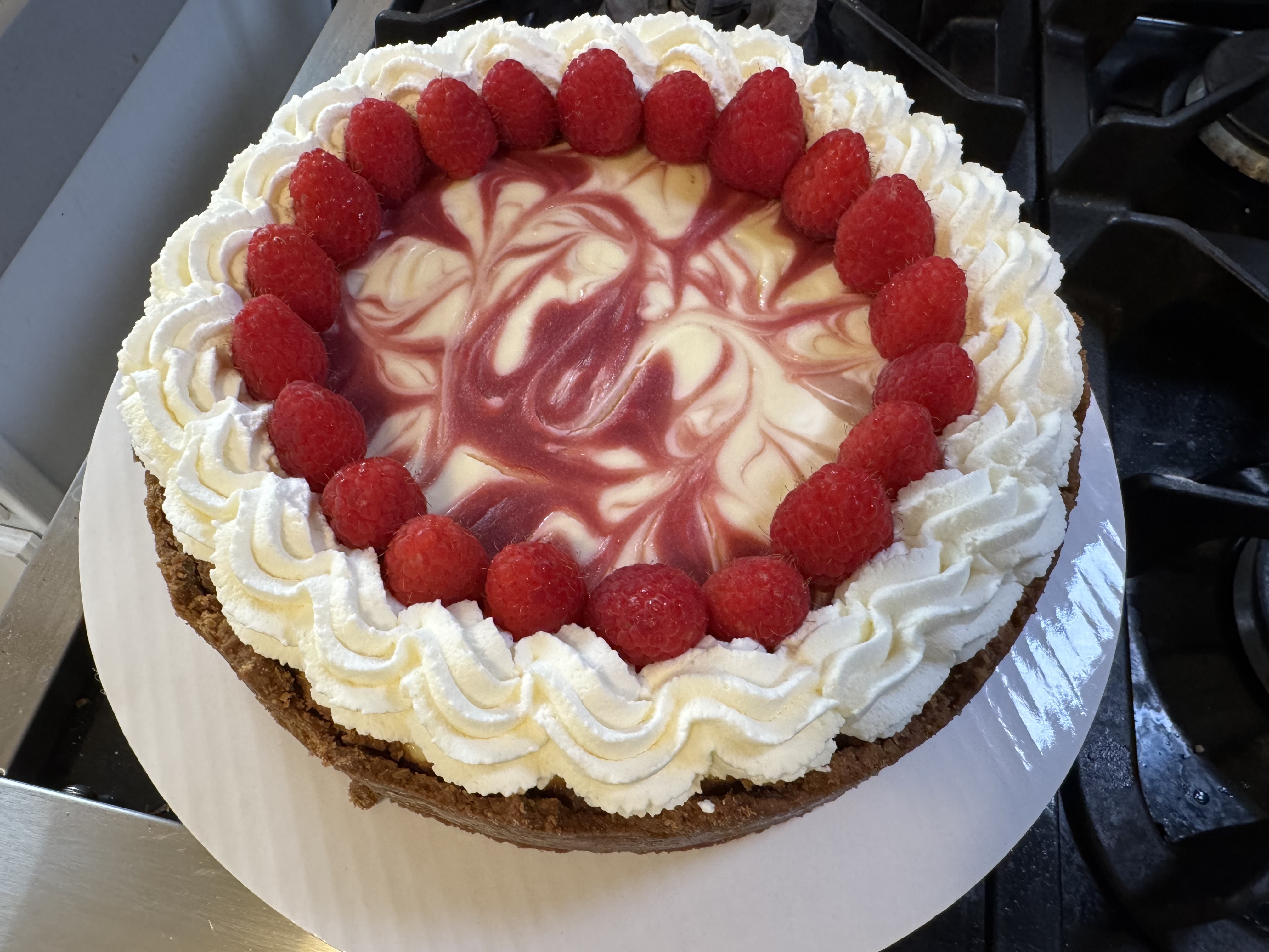 Raspberry Swirl Cheesecake